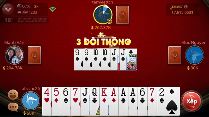 Game đánh bài Tiến lên Miền Nam hấp dẫn